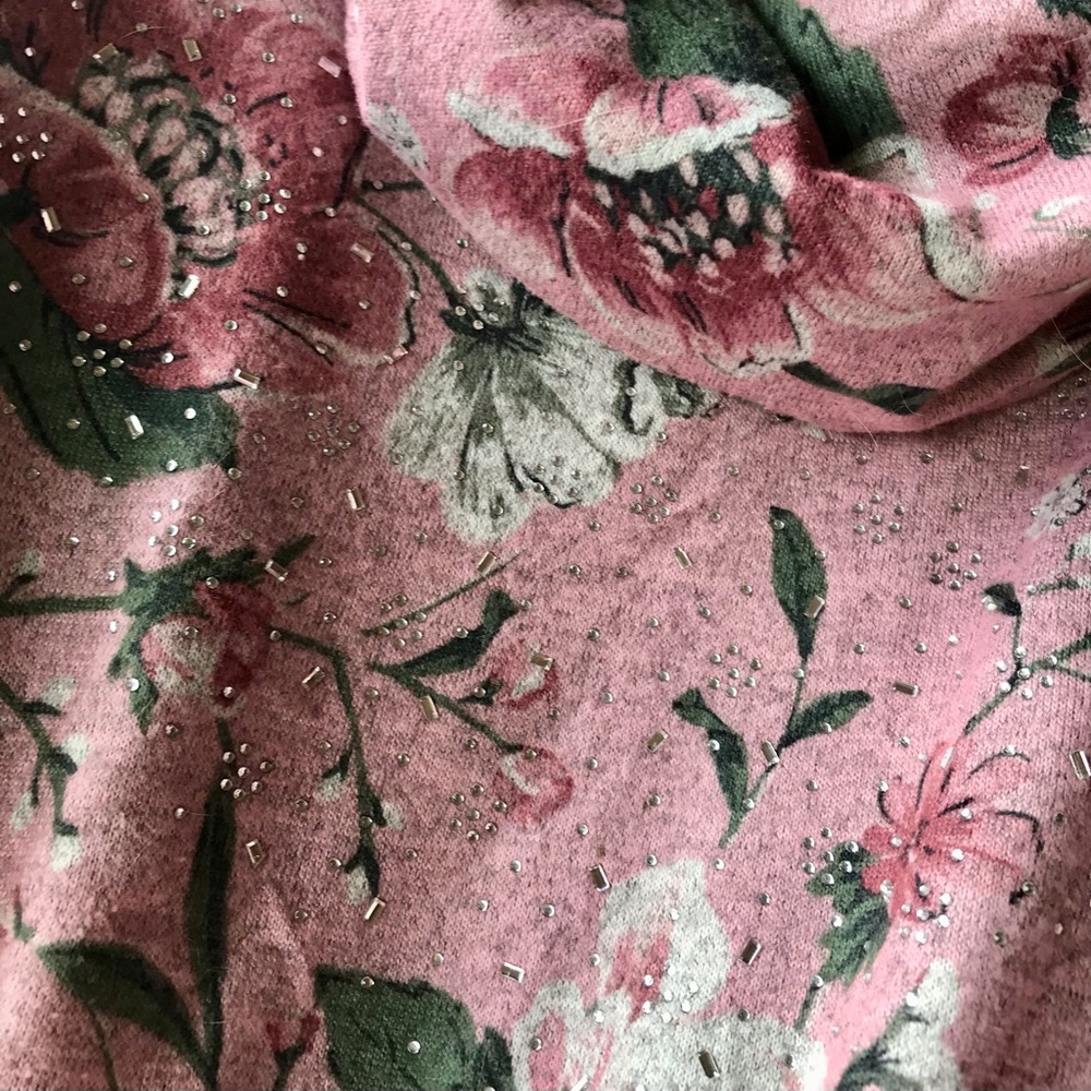 2 for $10.00! Mauve Heathered Floral Top/Cowl neck and Gems Sparkle - Picture 5 of 8
